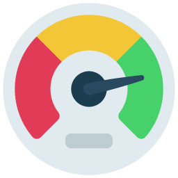 A speedometer or rocket icon for performance checks