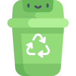A trash can or a ghost icon for spam cleanup