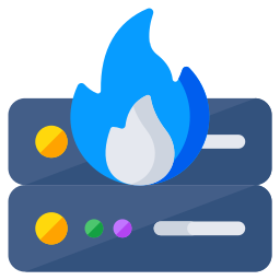 A brick wall or firewall icon