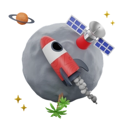A rocket launching icon