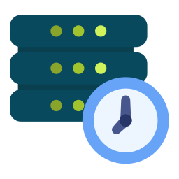 A heartbeat line or a rising graph icon for uptime monitoring