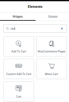 Adding and styling Cart Widget in Elementor
