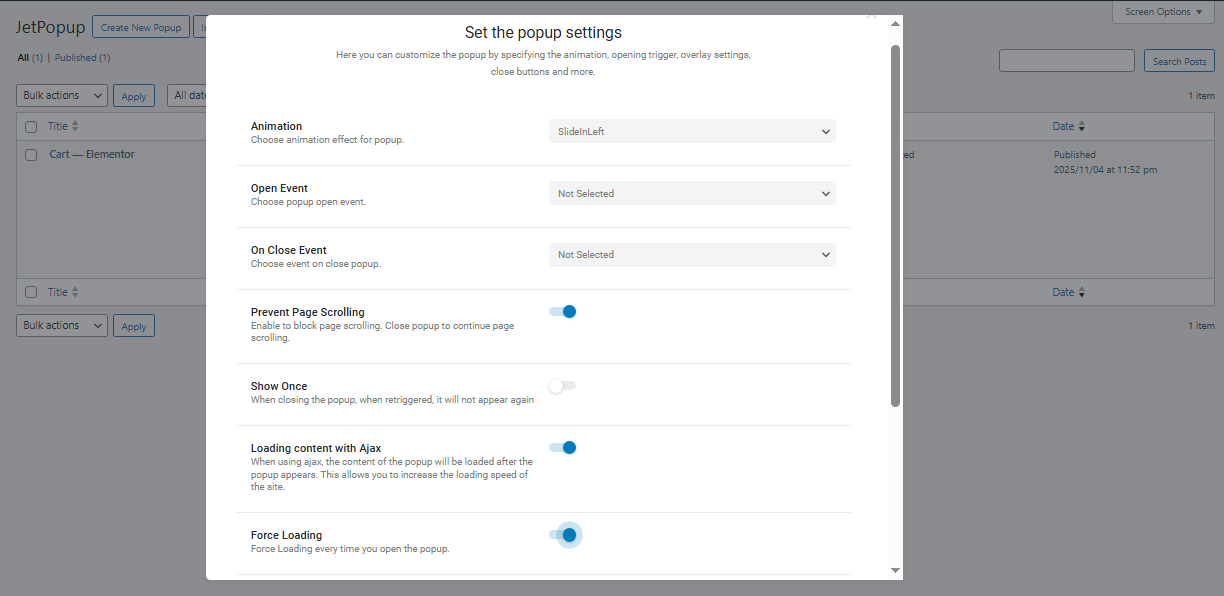 Smart behavior settings: Prevent scrolling and AJAX
